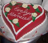 Herz "Evelyn + Manuel" für ca. 10 Personen